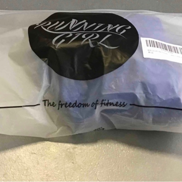 Running Girl One shoulder Sports Bra, M Blue NWT - Picture 2 of 2